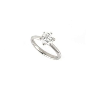 Round Brilliant Cut Diamond Ring in Platinum 1.40ct D/VVS2