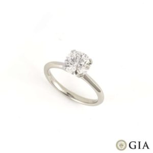 Round Brilliant Cut Diamond Ring in Platinum 1.68ct G/VVS2