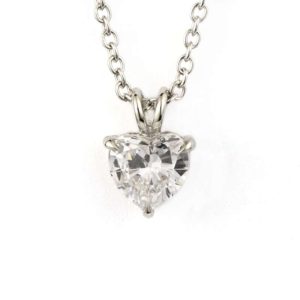 Heart Cut Diamond Pendant in Platinum 1.42ct I/VS1