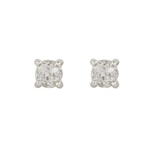 18k White Gold Old Cut Diamond Earstuds 0.50ct H/SI1