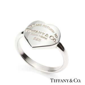 Silver Tiffany & Co. 'Return To Tiffany' Ring Size 53